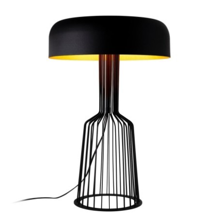 Lámpara de mesa Fellini-MR-123 oro negro hierro diámetro 36x57 cm