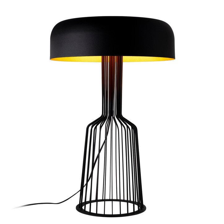 Lámpara de mesa Fellini-MR-123 oro negro hierro diámetro 36x57 cm