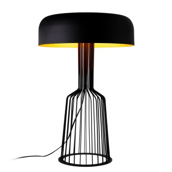 Lámpara de mesa Fellini-MR-123 oro negro hierro diámetro 36x57 cm - 8681875638028