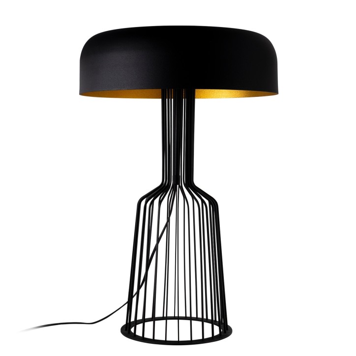 Lámpara de mesa Fellini-MR-123 oro negro hierro diámetro 36x57 cm