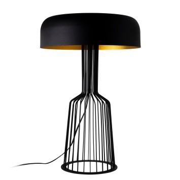 Lámpara de mesa Fellini-MR-123 oro negro hierro diámetro 36x57 cm - 8681875638028