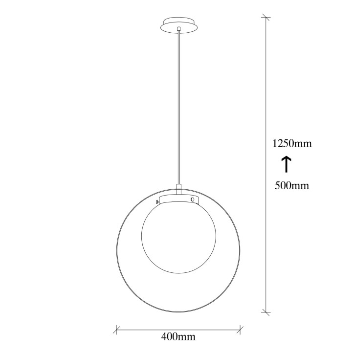 Lámpara de techo Tan-NT-101 oro metal vidrio diámetro 40x125 cm