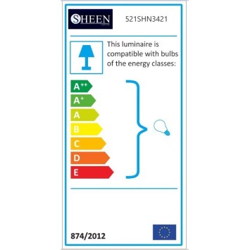 Lámpara de techo Tan-NT-101 oro metal vidrio diámetro 40x125 cm - 8681875742794