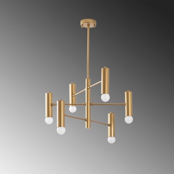 Lámpara de techo Gharib-13267 oro metal 55x55x73 cm - 8683743313976