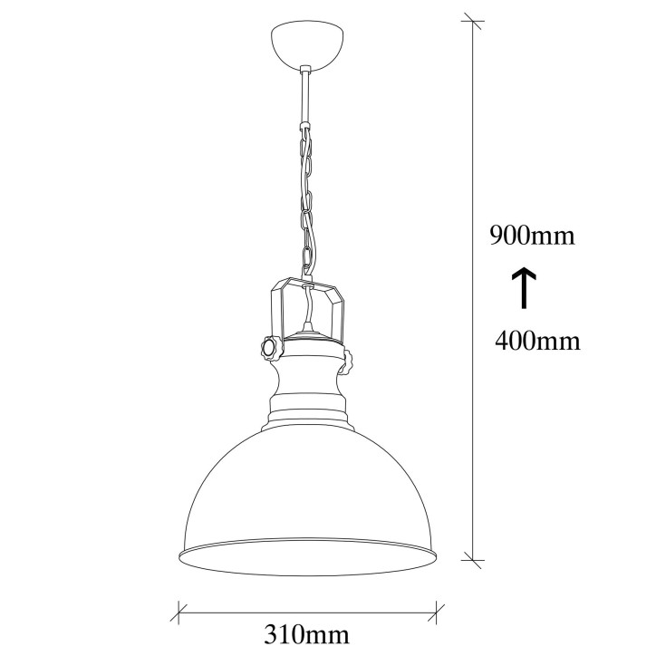 Lámpara de techo Sağlam-3710 oro cobrizo metal madera diámetro 31x85 cm