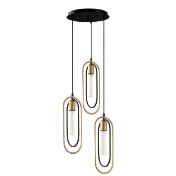 Lámpara de techo Cerco-2021 oro negro metal 38x38x132 cm - 8681875884104