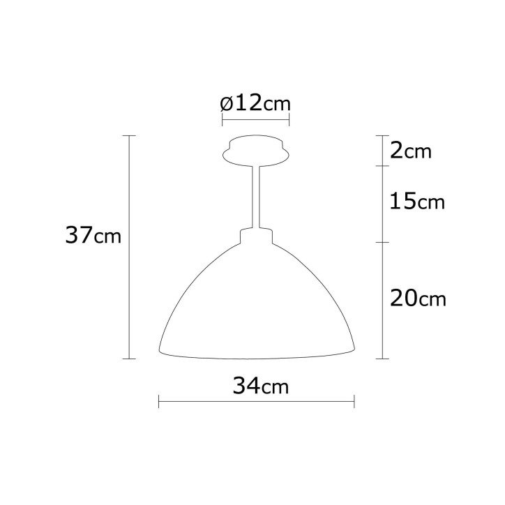 Lámpara de techo Bergama-N-146 oro metal vidrio diámetro 34x37 cm