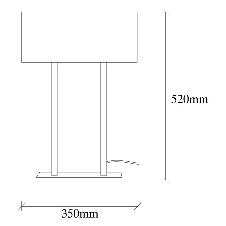 Lámpara de mesa Salihini-MR-616 blanco negro hierro 35x15x52 cm