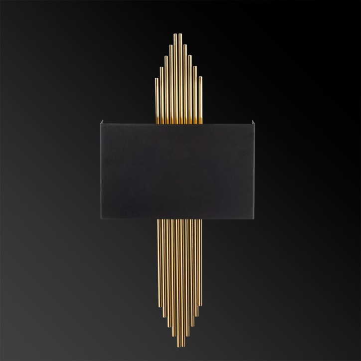 Lámpara de pared 612-A oro negro metal 75x10x22 cm