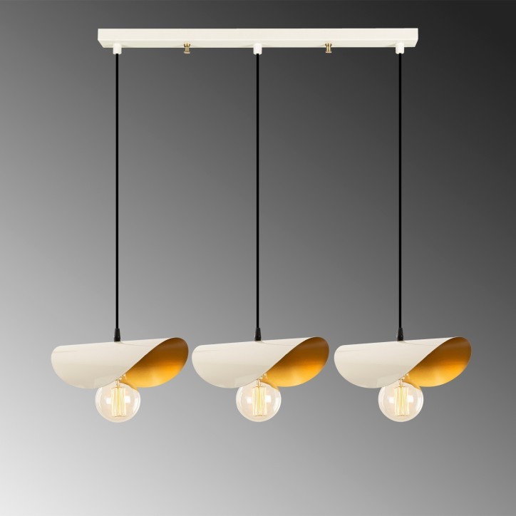 Lámpara de techo Sivani-MR-965 oro blanco hierro 80x17x106 cm