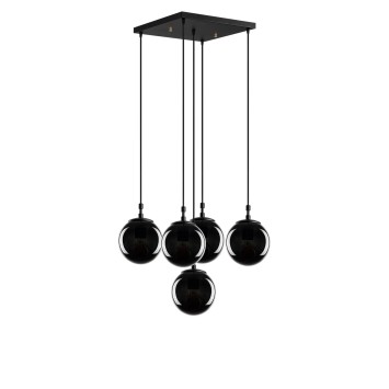 Lámpara de techo Efe-2171 humo negro metal vidrio 65x65x110 cm - 8681875883879