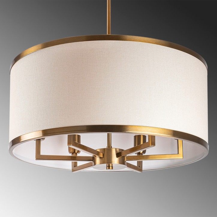 Lámpara de techo Way-11655 oro cobrizo metal 60x60x83 cm