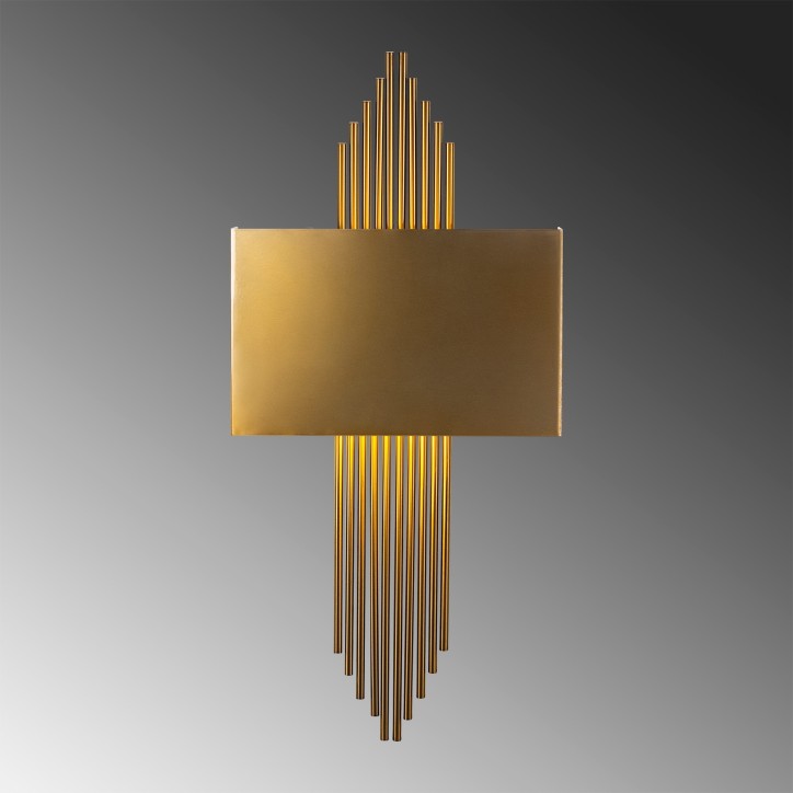 Lámpara de pared 615-A oro cobrizo metal 75x10x22 cm