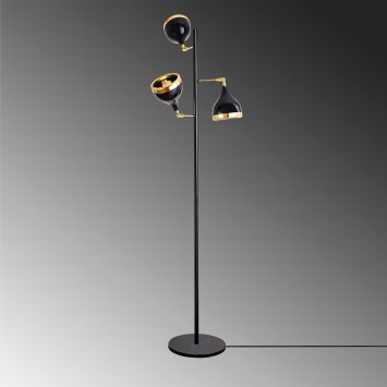 Lámpara de pie Yıldo-7022 oro negro metal diámetro 52x163 cm - 8683342291194