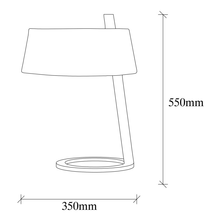 Lámpara de mesa Salihini-MR-624 blanco negro metal diámetro 35x55 cm