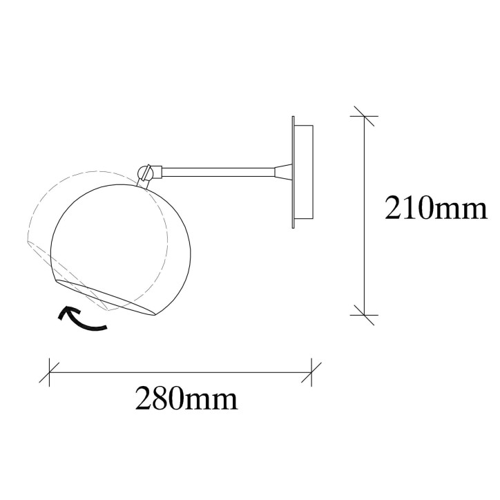 Lámpara de pared Sivani-MR-708 oro cobrizo metal 15x28x21 cm