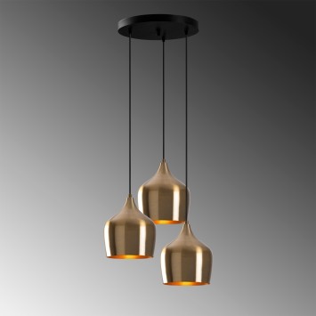 Lámpara de techo Dodo-6277 oro cobrizo metal 46x46x124 cm - 8682870090637