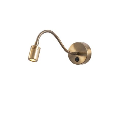 Lámpara de pared Reading-3242 oro cobrizo metal 8x38x15 cm