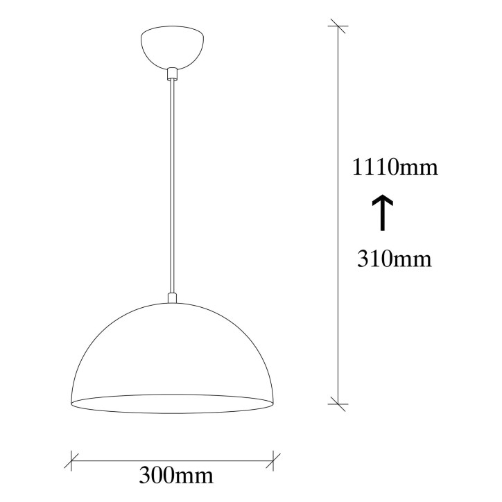 Lámpara de techo Sivani-MR-721 oro negro metal diámetro 30x111 cm