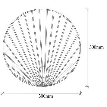 Lámpara de pared Byisoo-3290 oro cobrizo metal 30x12x30 cm - 8682870166417