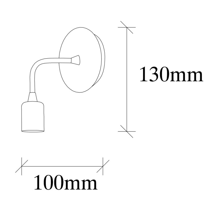 Lámpara de pared Dartini-MR-735 negro metal madera 10x10x13 cm