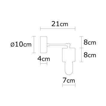 Lámpara de pared Xanthos-N-865 natural madera diámetro 10x16 cm - 8681875577457