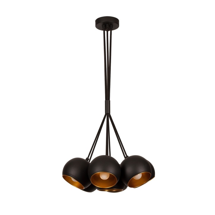 Lámpara de techo Sivani-MR-630 oro negro metal diámetro 45x108 cm