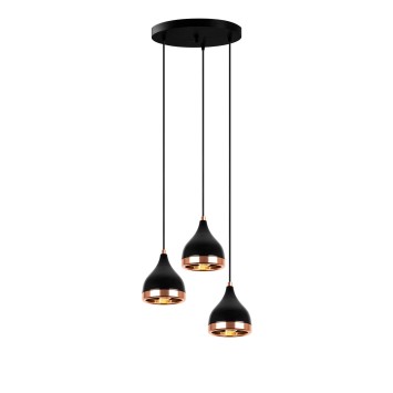 Lámpara de techo Yıldo-7036 cobre negro metal diámetro 38x31-111 cm - 8683342291248