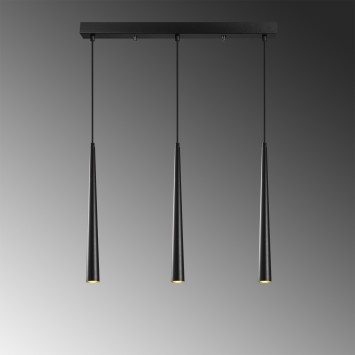 Lámpara de techo Uğur-6074 negro metal 58x5x135 cm - 8681875500981