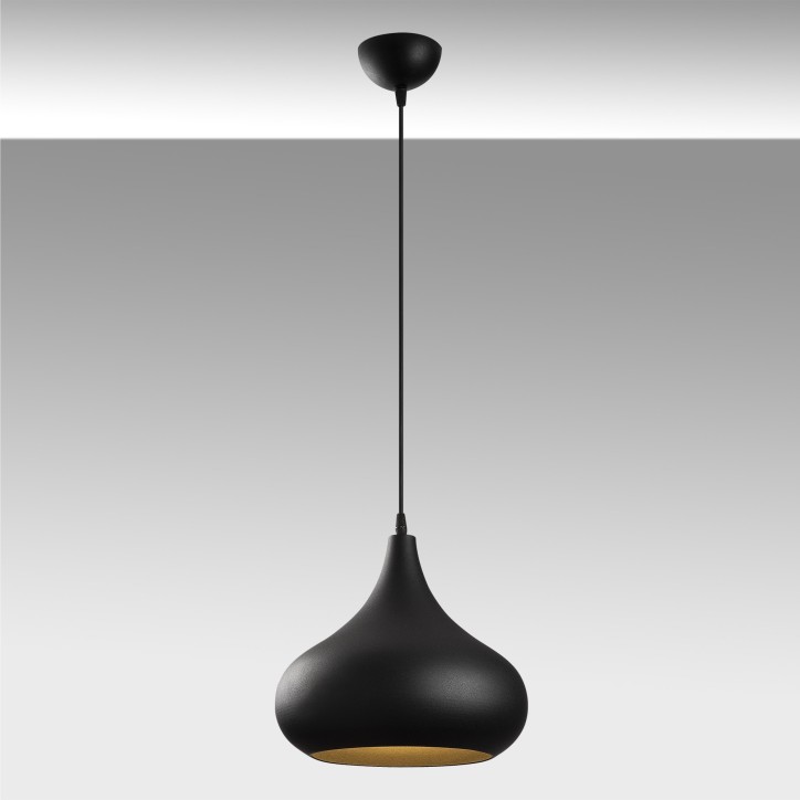 Lámpara de techo Sağlam-3774 oro negro metal diámetro 30x126 cm