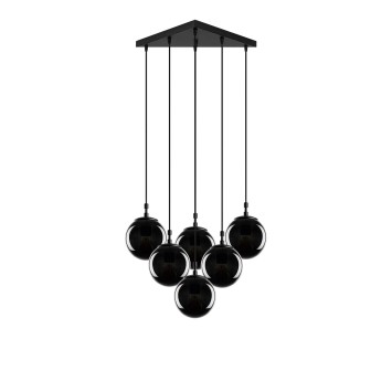 Lámpara de techo Efe-2181 humo negro metal vidrio 55x50x110 cm - 8681875883862