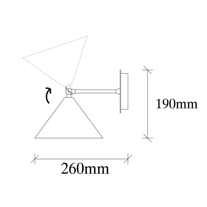 Lámpara de pared Berceste-185WHITE-A blanco metal 19x26x20 cm