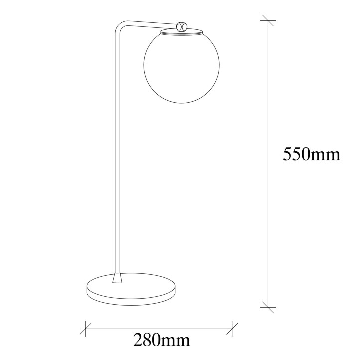 Lámpara de mesa Daisy-146-ML cobre metal 15x28x55 cm