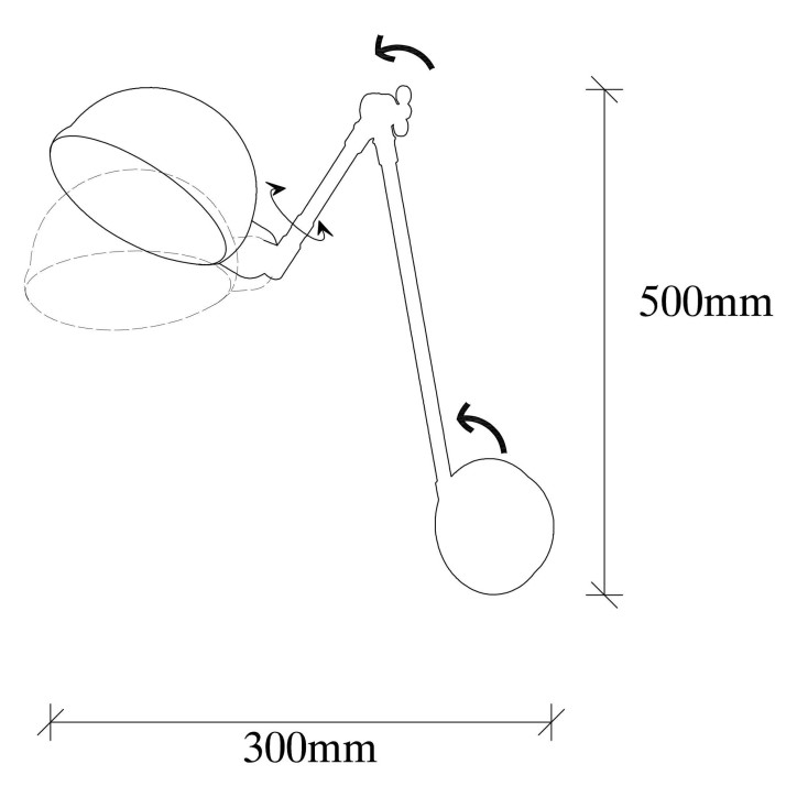 Lámpara de pared Sivani-MR-657 oro cobrizo metal 15x30x50 cm