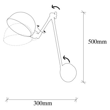 Lámpara de pared Sivani-MR-657 oro cobrizo metal 15x30x50 cm - 8681875638684