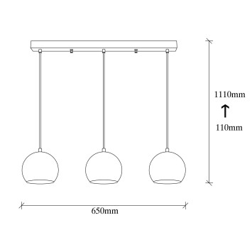 Lámpara de techo Berceste-242-S1 oro cobrizo metal 65x15x111 cm - 8681875554632