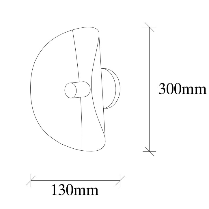 Lámpara de pared Sivani-MR-840 oro blanco hierro 17x13x30 cm