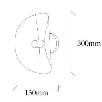 Lámpara de pared Sivani-MR-840 oro blanco hierro 17x13x30 cm - 8681875649796