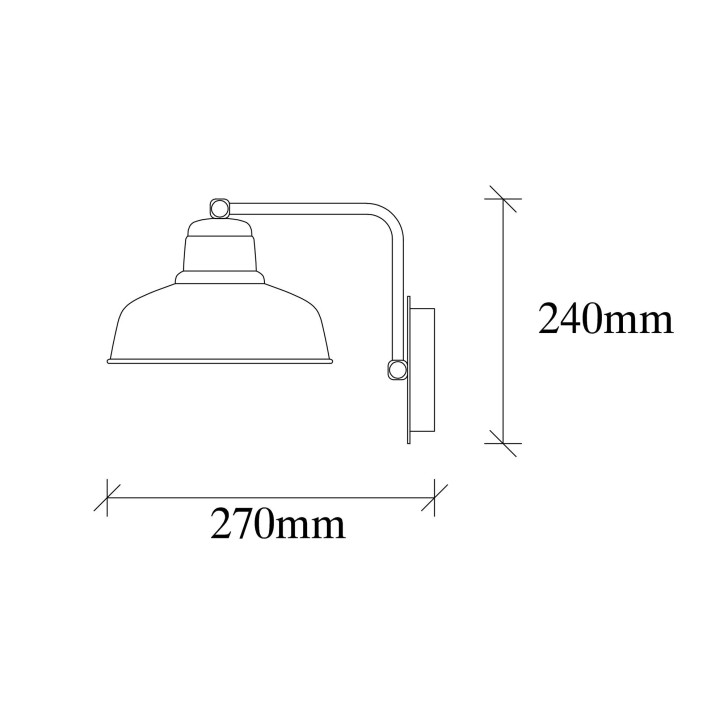 Lámpara de pared Berceste-181WHITE-A blanco metal 19x27x24 cm