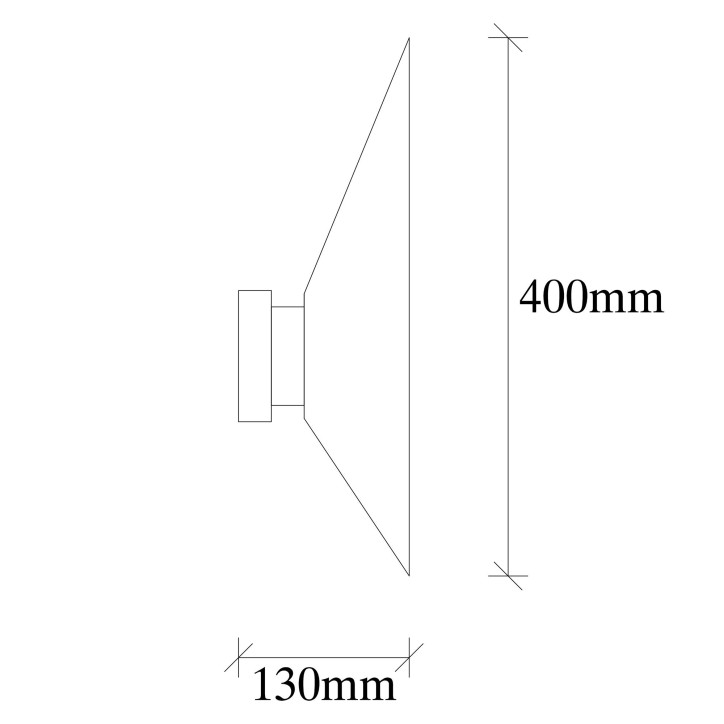 Lámpara de pared Alkar-3141 oro hierro 8x13x40 cm