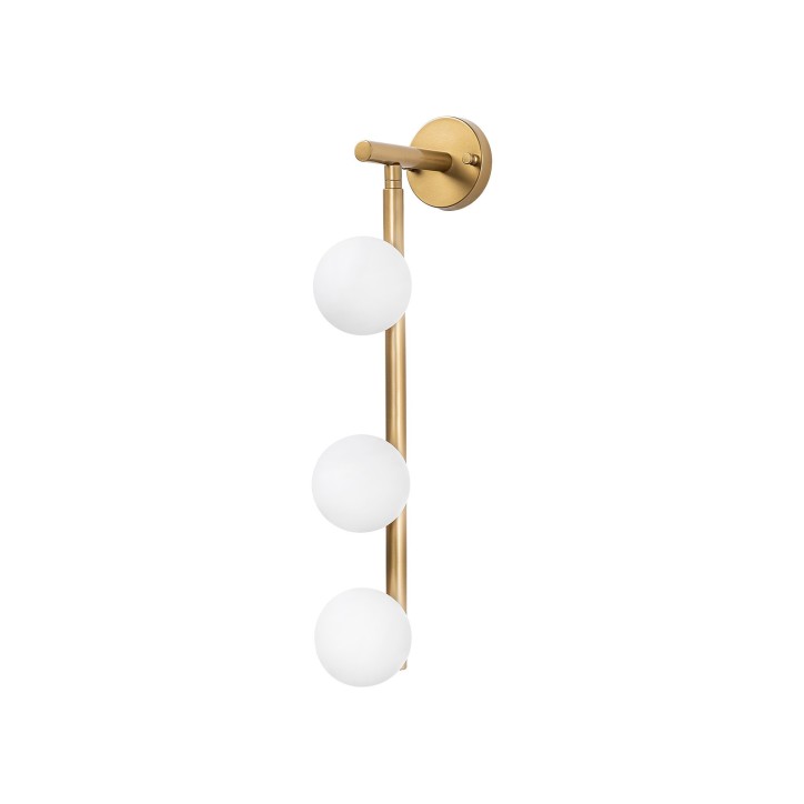 Lámpara de pared Domino-11045 oro brillante metal vidrio 10x24x59 cm