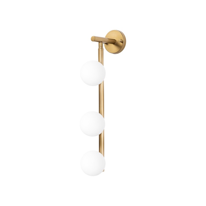 Lámpara de pared Domino-11045 oro brillante metal vidrio 10x24x59 cm