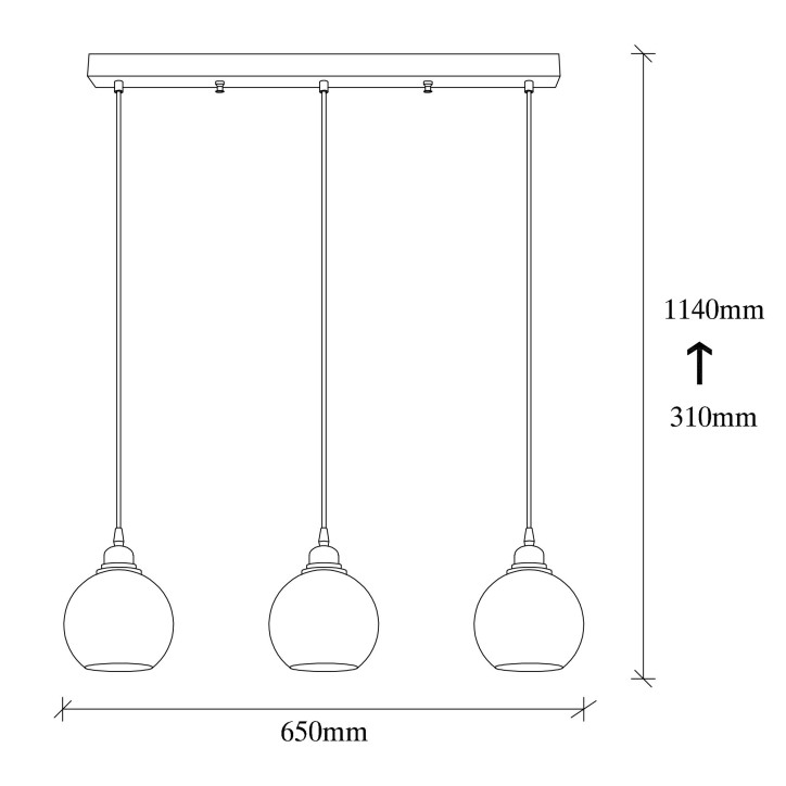 Lámpara de techo Smoked-013 humo metal vidrio 65x65x114 cm