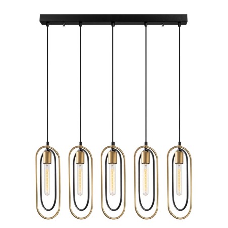 Lámpara de techo Cerco-2061 oro negro metal 86x8x132 cm