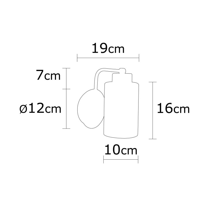 Lámpara de techo Balcova-N-340 plata metal vidrio diámetro 12x20 cm