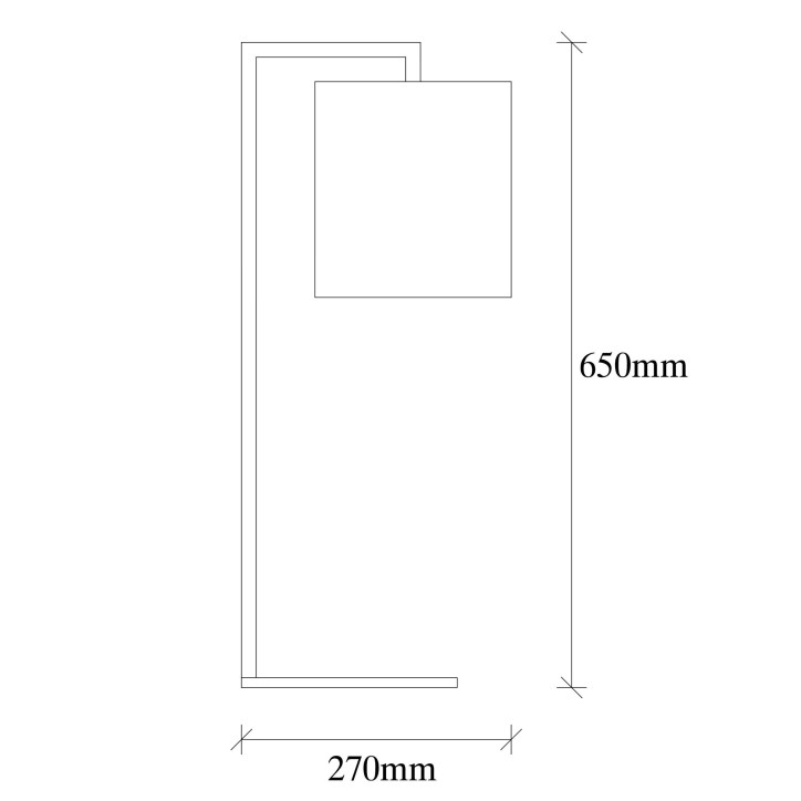 Lámpara de mesa Profil-4694 negro crema metal tela 27x20x65 cm