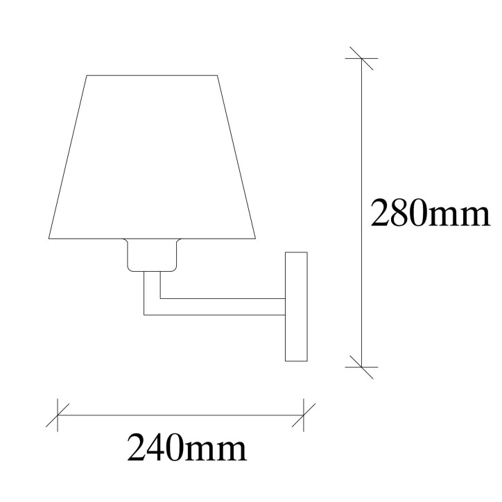 Lámpara de pared Profil-4655 oro metal vidrio 19x24x28 cm