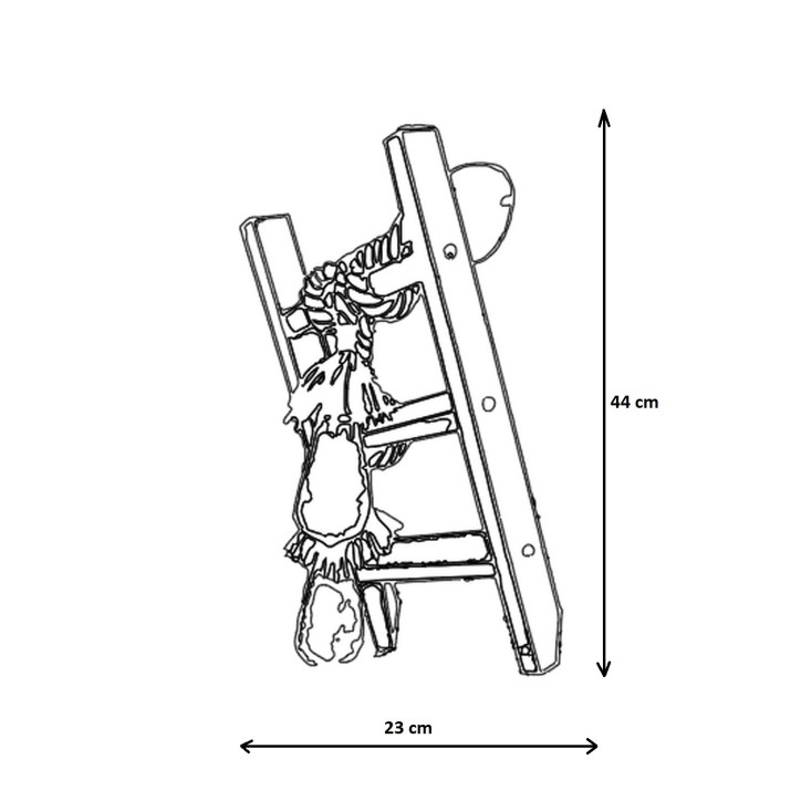 Lámpara de pared Merdiven Halat Aplik nogal pino 45x25x23 cm