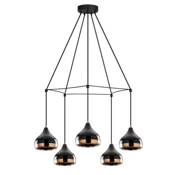 Lámpara de techo Yıldo-6887 cobre negro metal diámetro 68x174 cm - 8681875502695