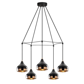 Lámpara de techo Yıldo-6887 cobre negro metal diámetro 68x174 cm - 8681875502695